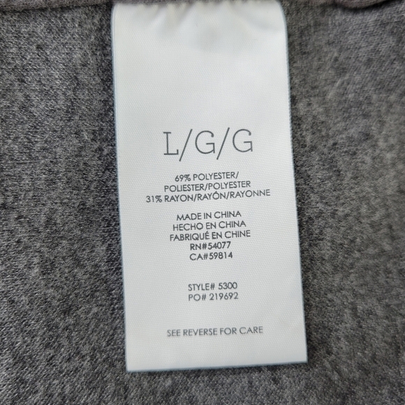 CAbi Drop Off Zip Jacket Size L Pinstripe Front Back Zipper High Low Hem 5300 - Picture 10 of 12